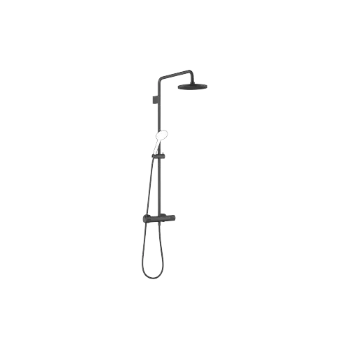 Showerpipe with shower thermostat without hand shower - Matte Black - 34 459 979-33 0050