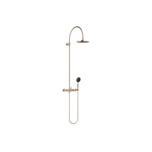 TARA Showerpipe 220 mm - Brushed Champagne (22kt Gold) - Set containing 2 articles