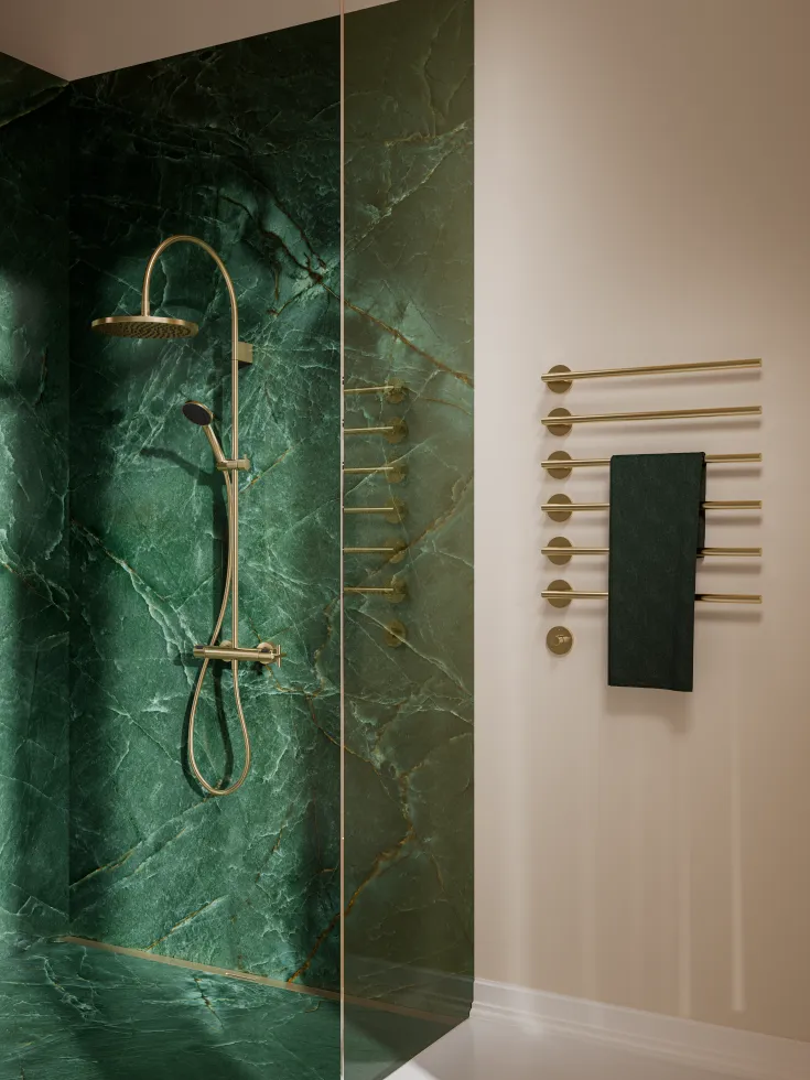 TARA Showerpipe_Brushed Champagne_Perfect Match_3