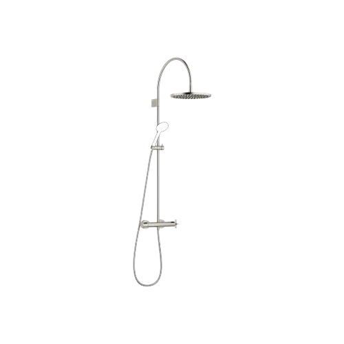 VAIA Showerpipe with shower thermostat without hand shower 300 mm - Brushed Platinum - 34 465 809-06 0070