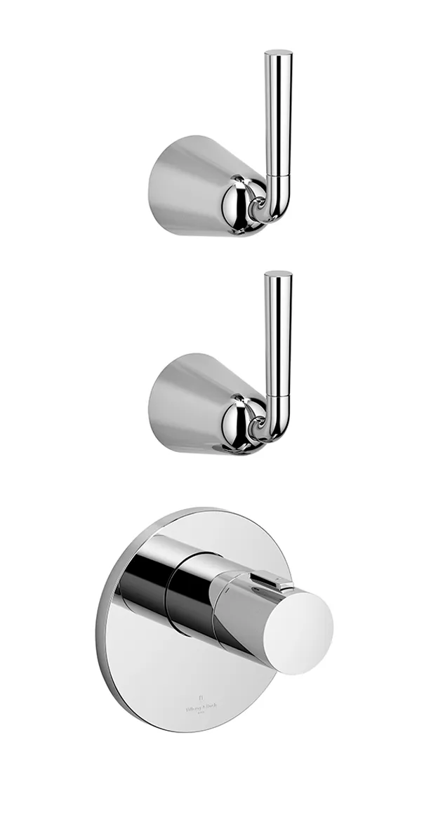 DOMICIL Chrome Shower faucets xTOOL thermostat with two volume controls