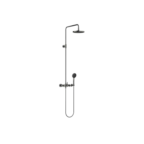 TARA Application Showerpipe avec mélangeur de douche 220 mm - Dark Platinum brossé - Set contenant 2 articles