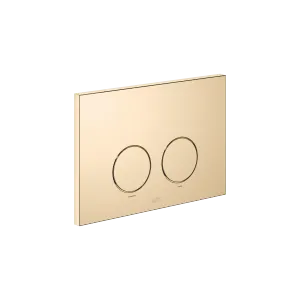 Flush plate for concealed WC cisterns made by Geberit round - Durabrass (23kt Gold) - 12 665 979-09