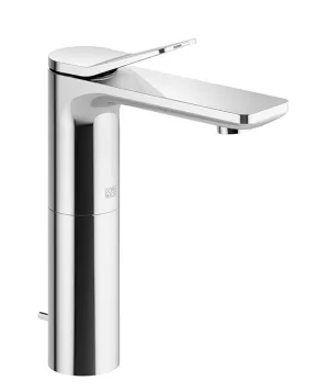 LISSÉ Single-lever basin mixer with raised base with pop-up waste - Matte Black - 33 506 845-33 0010