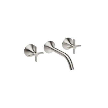 VAIA Wall-mounted basin mixer without pop-up waste - Brushed Platinum - 36 712 809-06