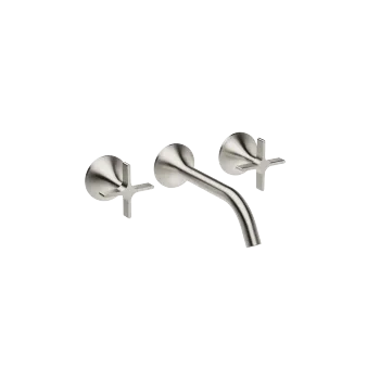 VAIA Wall-mounted basin mixer without pop-up waste - Brushed Platinum - 36 712 809-06