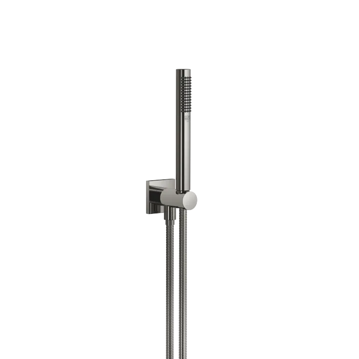 Schlauchbrausegarnitur mit integriertem Brausehalter FlowReduce - Dark Chrome - 27 802 970-19 0010