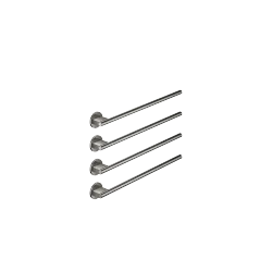 Towel warmer , 4-fold , projection right , without control element - Dark Chrome - 83 314 979-19