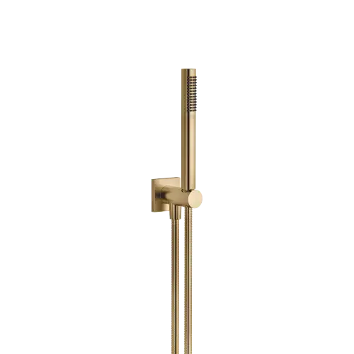 Hand shower set with integrated wall bracket - Brushed Dark Brass (PVD) - 27 812 970-39 0010