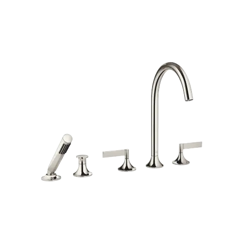 VAIA Five hole tub set for deck-mounted tub installation with diverter - Platinum - 27 522 819-08