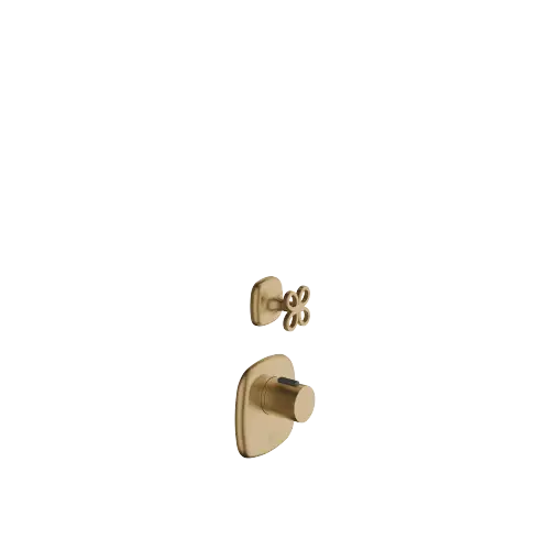 COYA xTOOL Thermostatmodul mit 1 Ventil - Dark Brass gebürstet (PVD) - Set aus 2 Artikeln