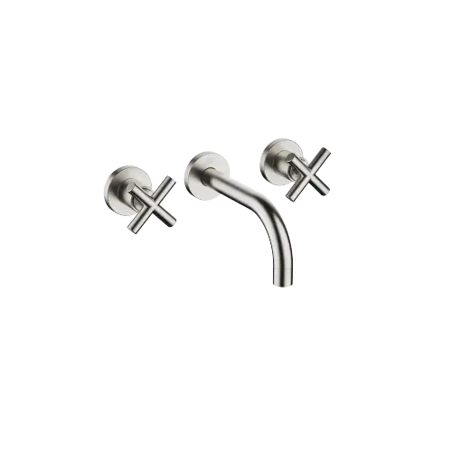 TARA Robinetterie murale pour lavabo sans garniture d’écoulement - Platine brossé - 36 707 892-06 0010
