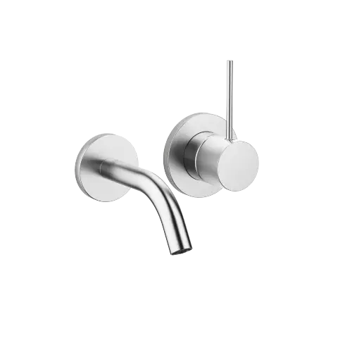 META META SLIM Wall-mounted single-lever basin mixer without pop-up waste - Brushed Chrome - 36 867 662-93