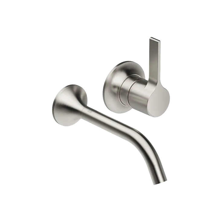 VAIA Mitigeur monocommande de lavabo mural sans garniture d’écoulement - Platine brossé - 36 860 809-06
