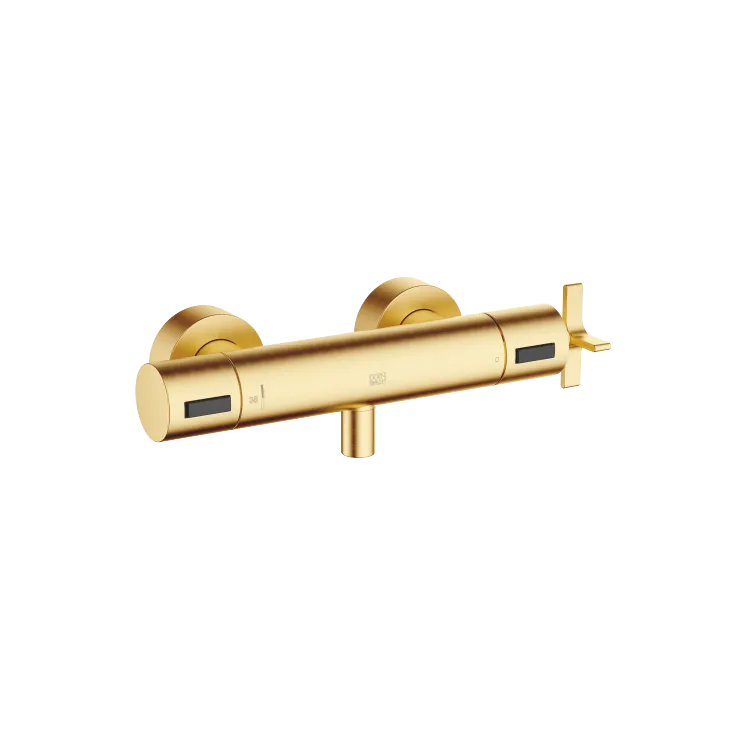 VAIA Mitigeur thermostatique de douche - Laiton brossé (Or 23cts) - Set contenant 2 articles