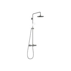 Showerpipe with shower thermostat without hand shower FlowReduce 220 mm - Brushed Dark Platinum - 34 464 979-99 0050