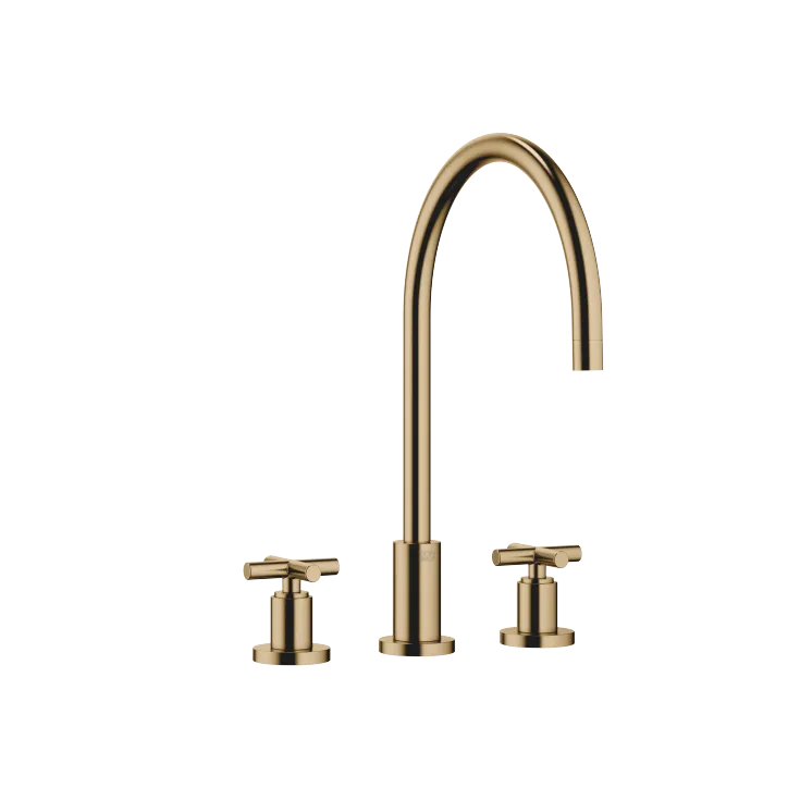 TARA Three-hole mixer - Brushed Dark Brass - 20 816 892-39 0010