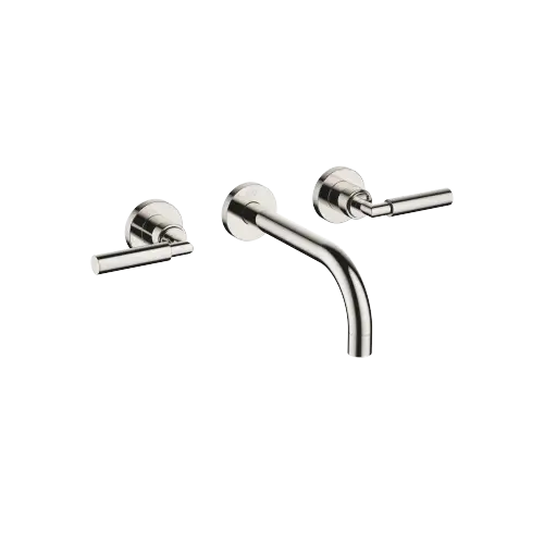 TARA Wall-mounted basin mixer without pop-up waste - Platinum - 36 712 882-08