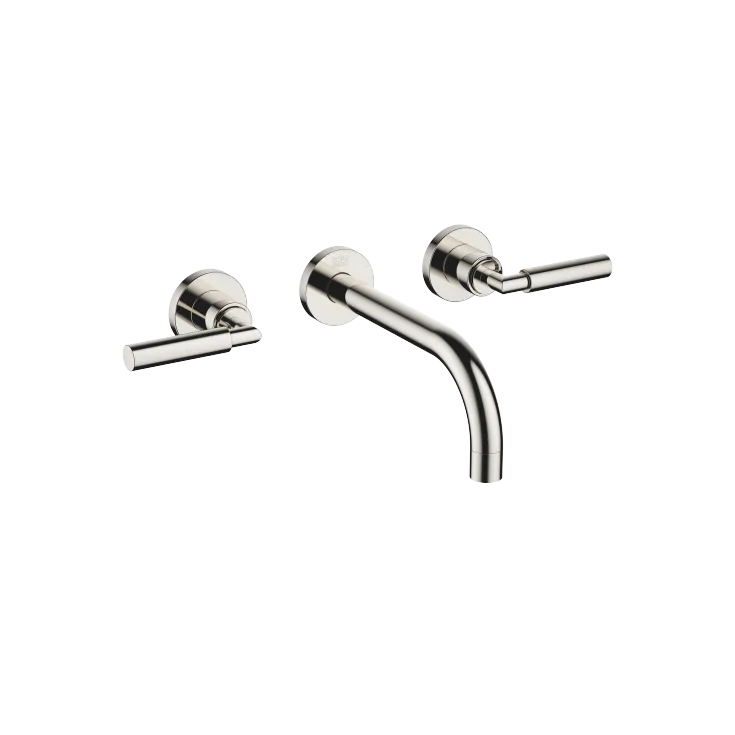 TARA Wall-mounted basin mixer without pop-up waste - Platinum - 36 712 882-08