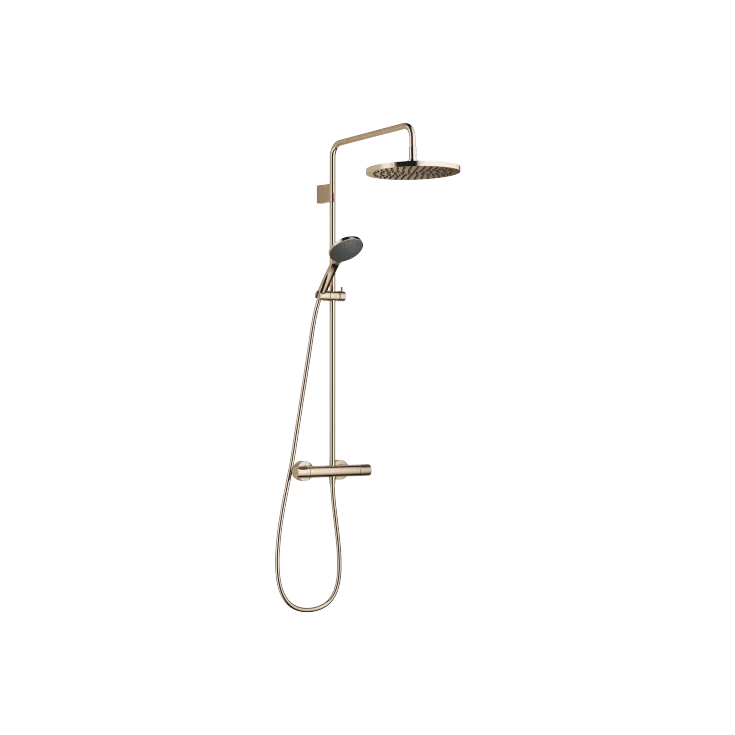 Colonne de douche avec thermostat de douche avec douchette à main - Light Gold - 34 469 979-26