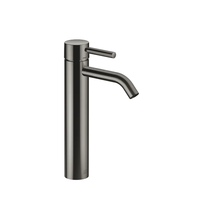 META Single-lever basin mixer with raised base without pop-up waste - Dark Chrome - 33 537 660-19