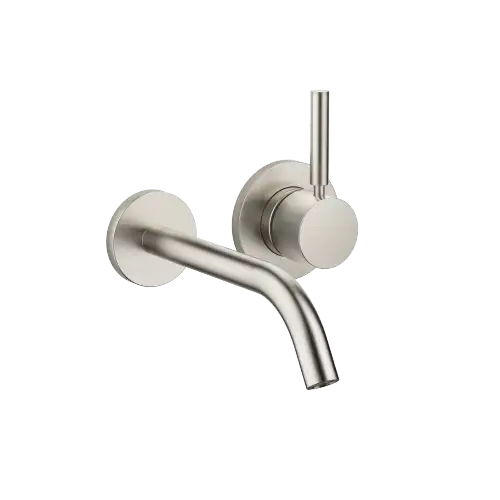 META Mitigeur monocommande de lavabo mural sans garniture d’écoulement - Platine brossé - 36 860 660-06