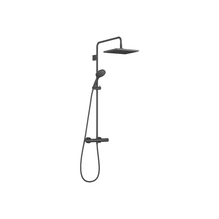 Colonne de douche avec thermostat de douche avec douchette à main - Noir mat - 34 469 980-33