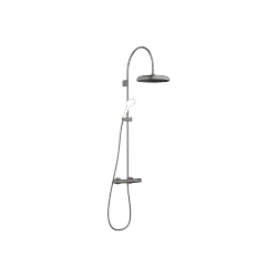 COYA Exposed Shower Set with shower thermostat without hand shower 11-3/4" - Brushed Dark Platinum - 34 465 404-99 0010