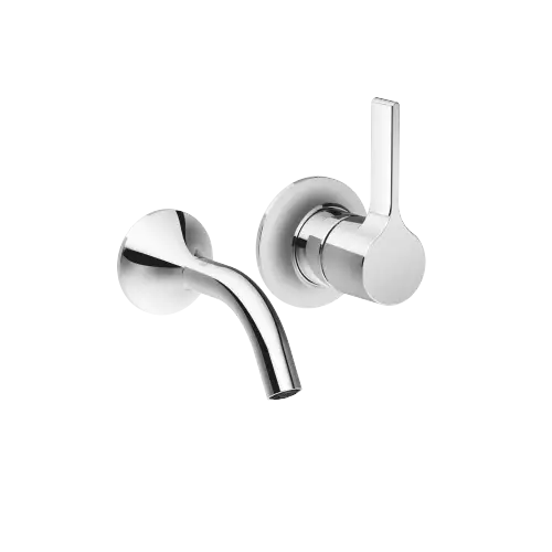 VAIA Wall-mounted single-lever basin mixer without pop-up waste - Chrome - 36 867 809-00 0010