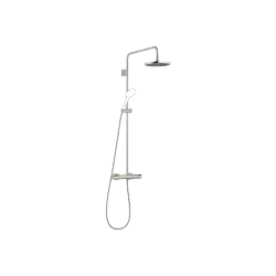 Shower pipe with shower thermostat without hand shower FlowReduce - Brushed Platinum - 34 464 979-06