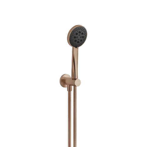 Hand shower set with integrated wall bracket - Brushed Bronze (PVD) - 27 813 660-42 0010