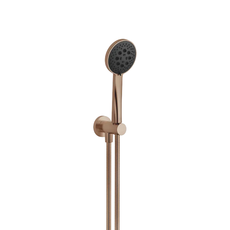 Juego de ducha de mano con soporte de ducha integrado FlowReduce - Bronce cepillado - 27 813 660-42 0010