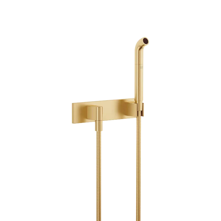 Gießrohr mit Abdeckplatte - Messing gebürstet (23kt Gold) - 27 838 979-28