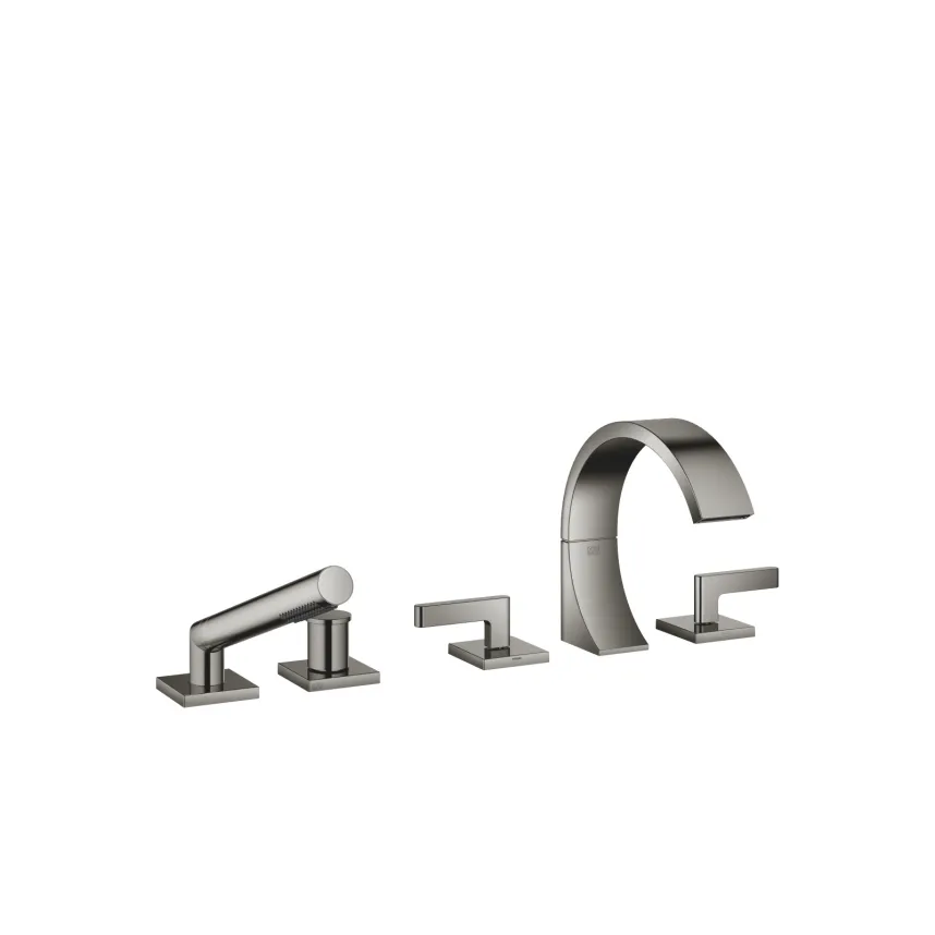 CYO Dark Chrome Tub faucets Five hole tub set for deckmounted tub