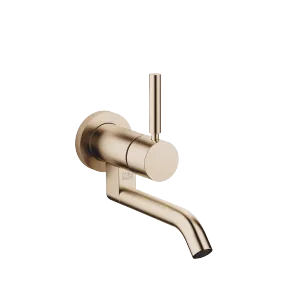 META Wall-mounted single-lever basin mixer without pop-up waste - Brushed Light Gold - 36 805 660-27