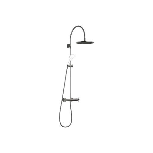 VAIA Showerpipe with shower thermostat without hand shower 300 mm - Dark Chrome - 34 465 809-19