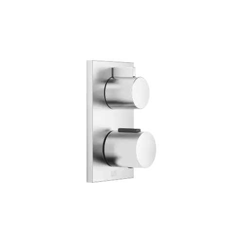Thermostat à encastrer avec réglage de débit et robinet d'arrêt intégré - Chrome brossé - 36 425 670-93 0010