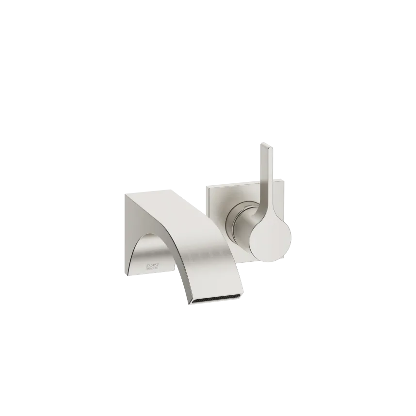 CYO Brushed Platinum Washbasin faucets: Wall-mounted single-lever 