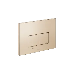 Flush plate for concealed WC cisterns made by Geberit angular - Brushed Light Gold - 12 665 980-27