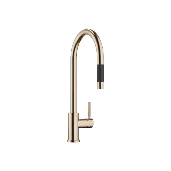 TARA Single-lever mixer Pull-down with spray function - Brushed Champagne (22kt Gold) - 33 870 888-46