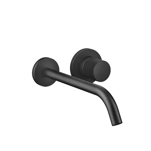 META META PURE Wall-mounted single-lever basin mixer without pop-up waste - Matte Black - 36 861 664-33