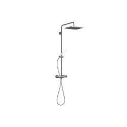 Exposed shower set with shower thermostat without hand shower 11-3/4" x 9-1/2" - Dark Chrome - 34 459 980-19 0010