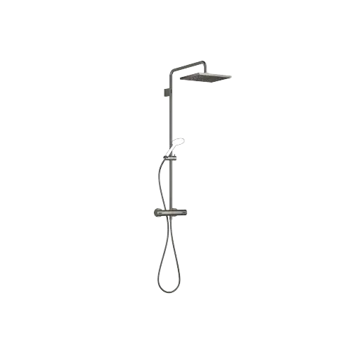 Exposed shower set with shower thermostat without hand shower 11-3/4" x 9-1/2" - Dark Chrome - 34 459 980-19 0010