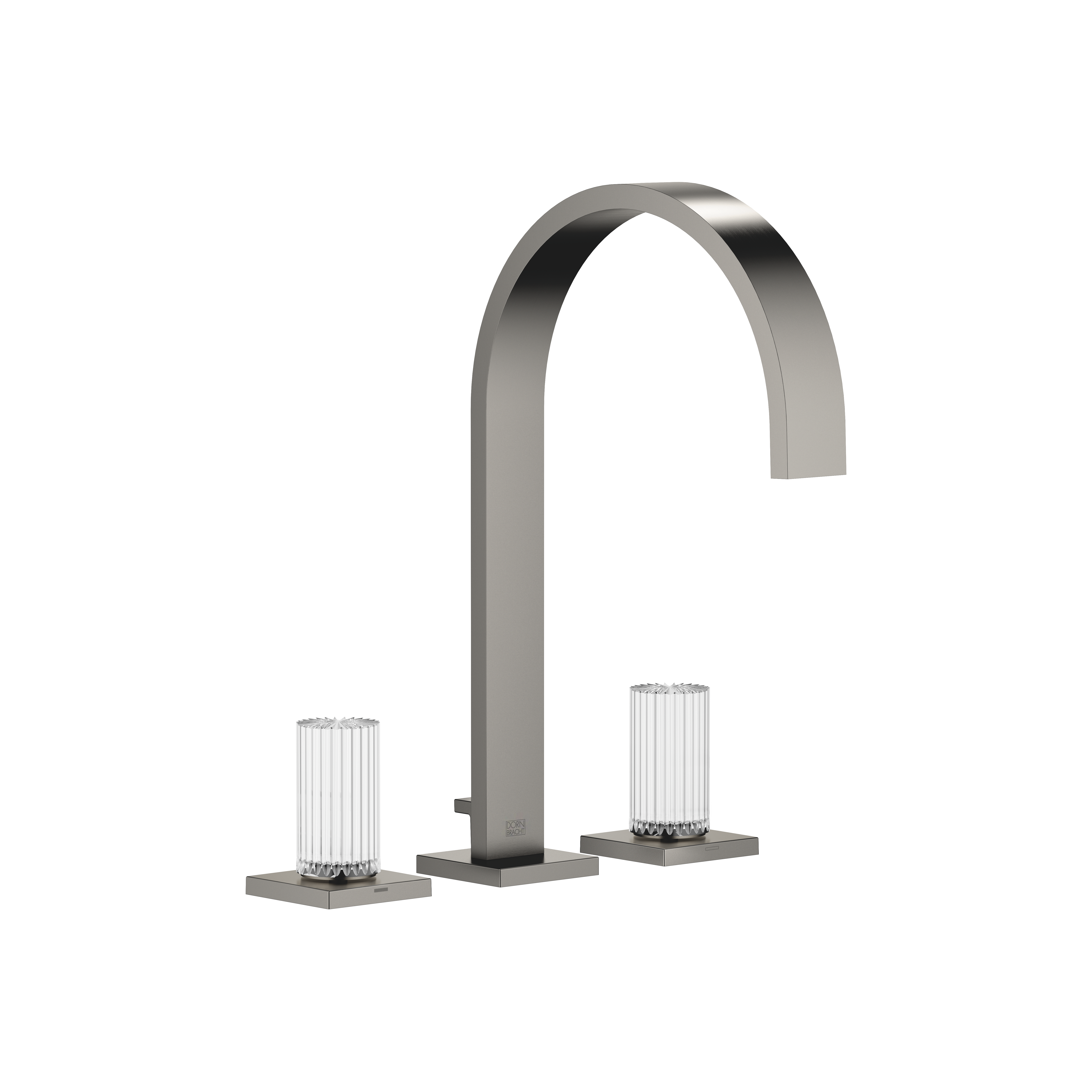 MEM Brushed Dark Platinum : Three-hole basin mixer with pop-up waste ...