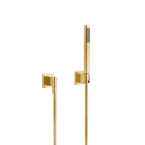 Schlauchbrausegarnitur mit Einzelrosetten - Messing gebürstet (23kt Gold) - 27 811 980-28