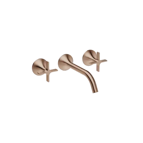VAIA Robinetterie murale pour lavabo sans garniture d’écoulement - Bronze brossé (PVD) - 36 712 809-42