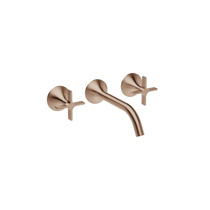 VAIA Wall-mounted basin mixer without pop-up waste - Brushed Bronze - 36 712 809-42
