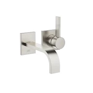 MEM Wall-mounted single-lever basin mixer without pop-up waste - Brushed Platinum - 36 860 782-06