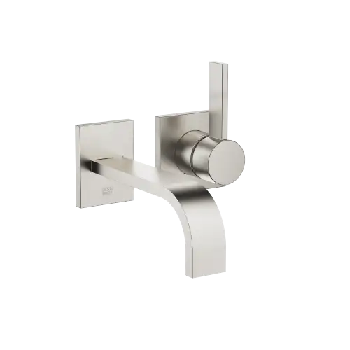 MEM Mitigeur monocommande de lavabo mural sans garniture d’écoulement - Platine brossé - 36 860 782-06