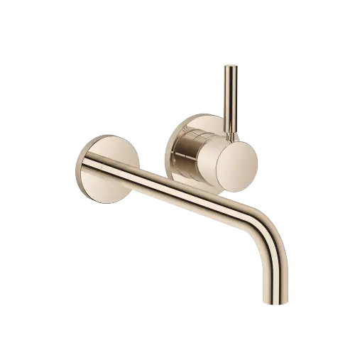 META Wall-mounted single-lever basin mixer with individual rosettes - Light Gold (PVD) - 36 863 660-26